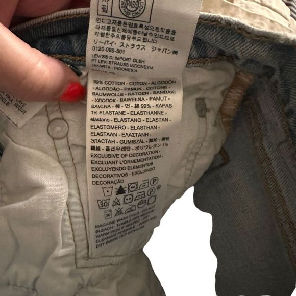 LEVI'S 501 Skinny Denim in Light Wash Sz 27 - Picture 4 of 5